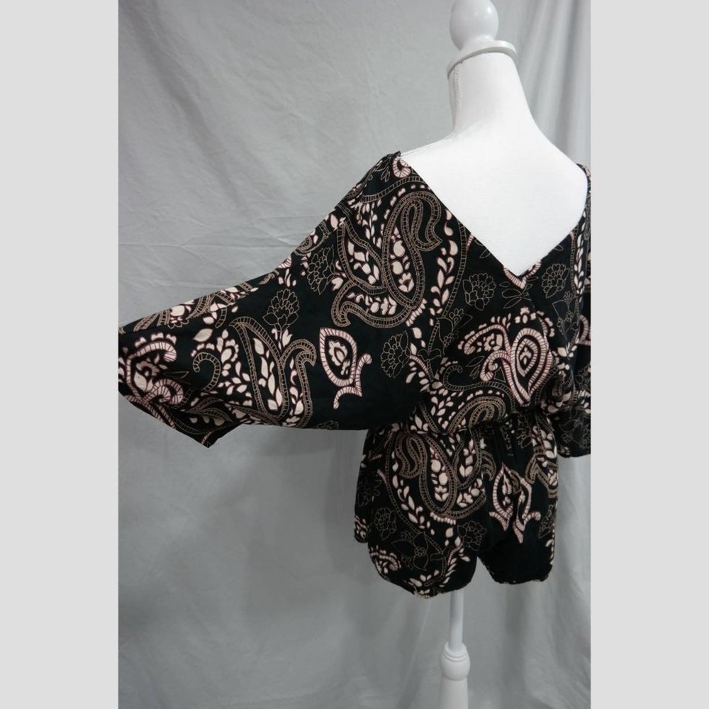 Angie Small Patterned Boho Romper - image 5